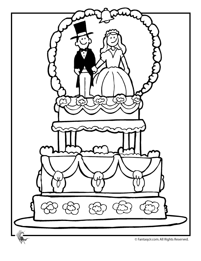 Download Just Married Wedding Coloring Page Printable For The ...