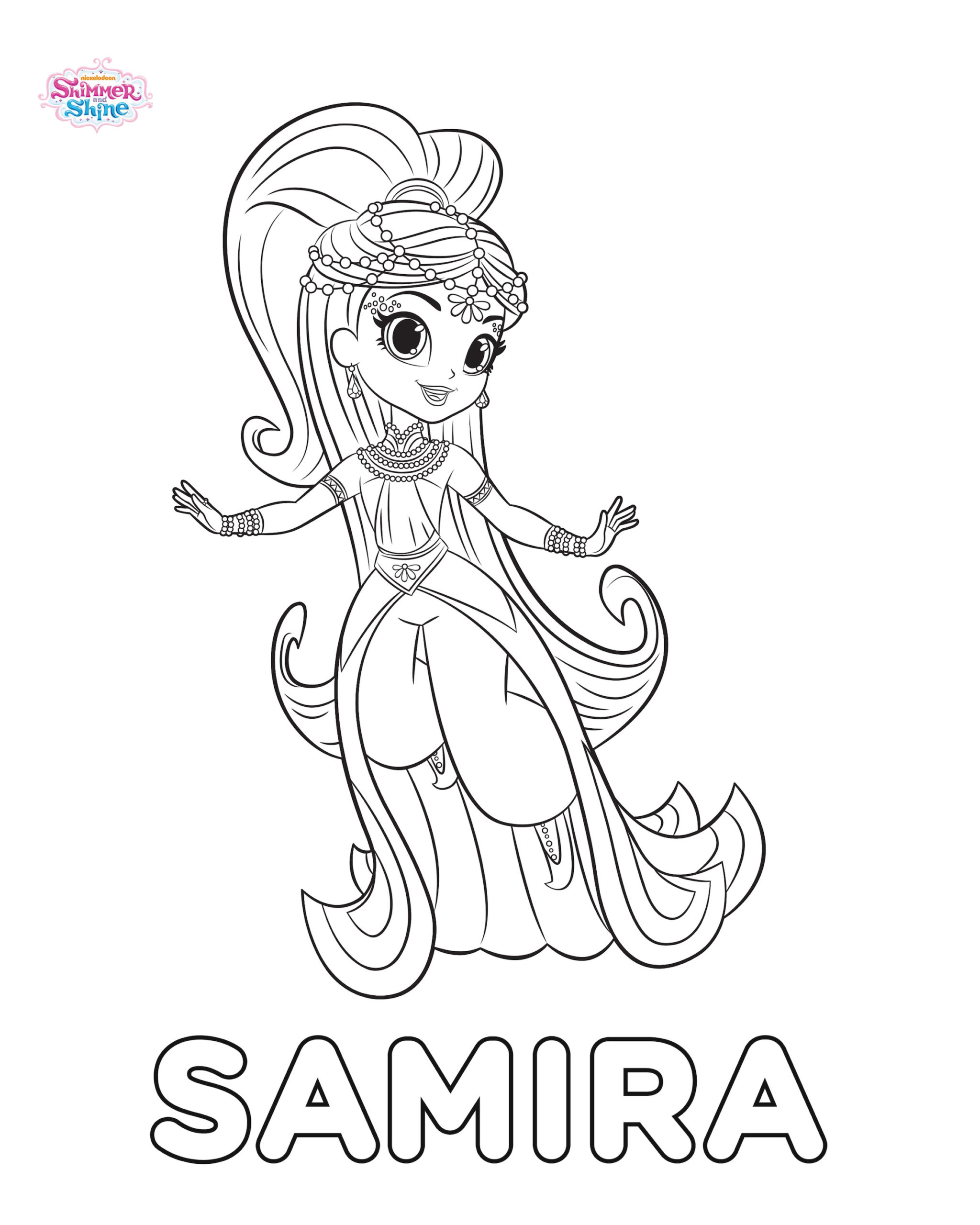 Coloring Pages : Shimmer And Shine Ballerina Coloring Book ...