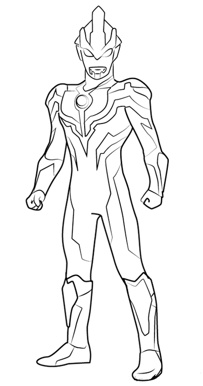 Mewarnai Gambar Ultraman X / Ultraman Orb Breaster Knight Drawing