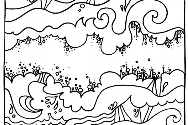 Creation Coloring Pages “God Made the Sky”