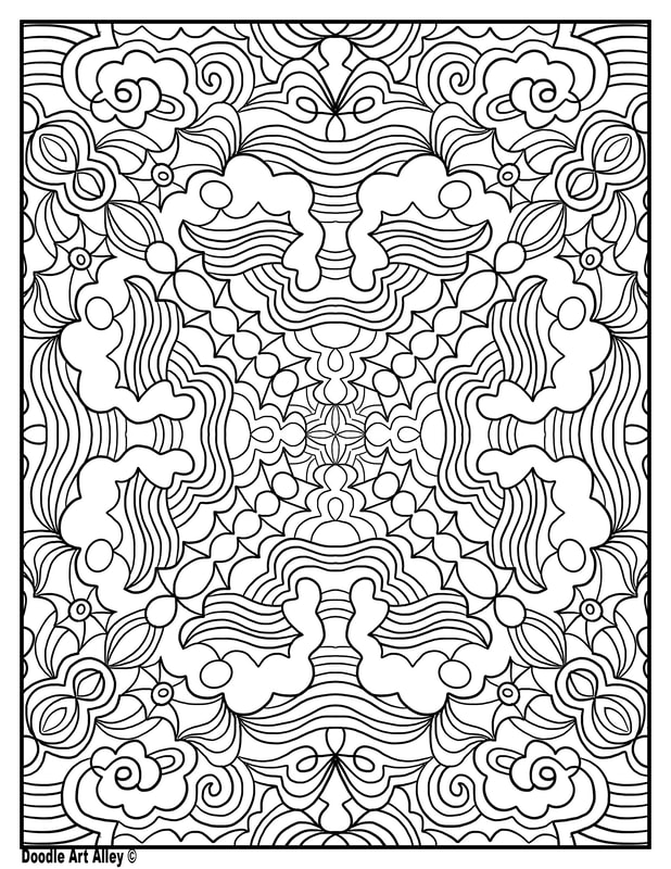 Symmetry Coloring Pages - DOODLE ART ALLEY