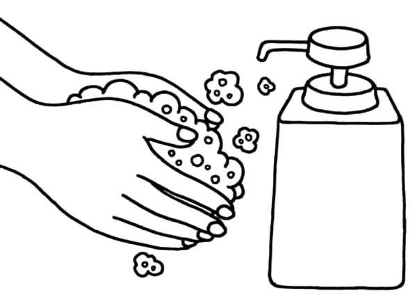 Free Hand Washing Coloring Pages For Preschoolers ⋆ Kids Activities in 2020  | Coloring pages, Hand washing, Washing liquid