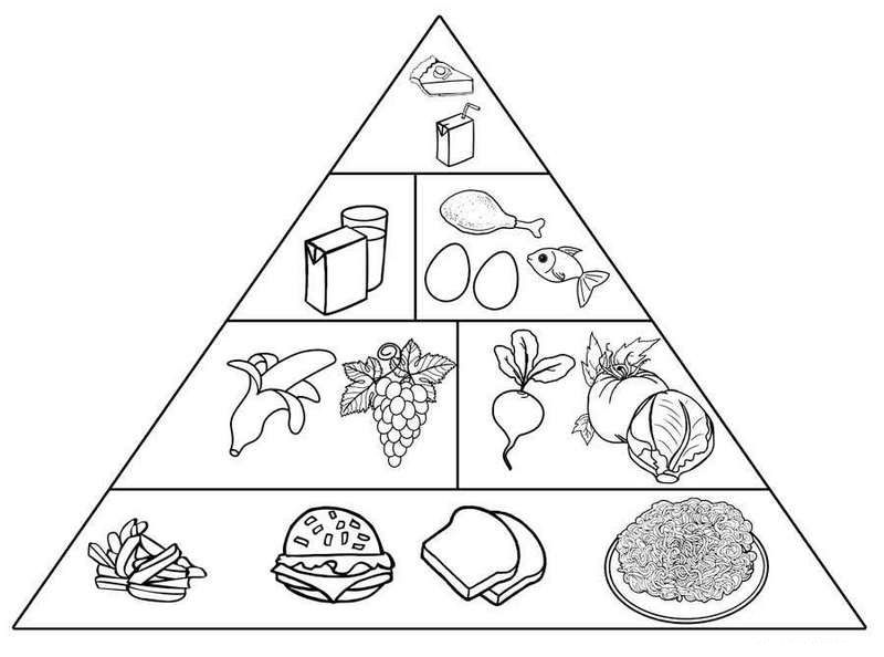 Food Pyramid Coloring Pages For Kids ...pinterest.com