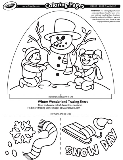 Dome Light Designer - Winter Wonderland Coloring Page | crayola.com