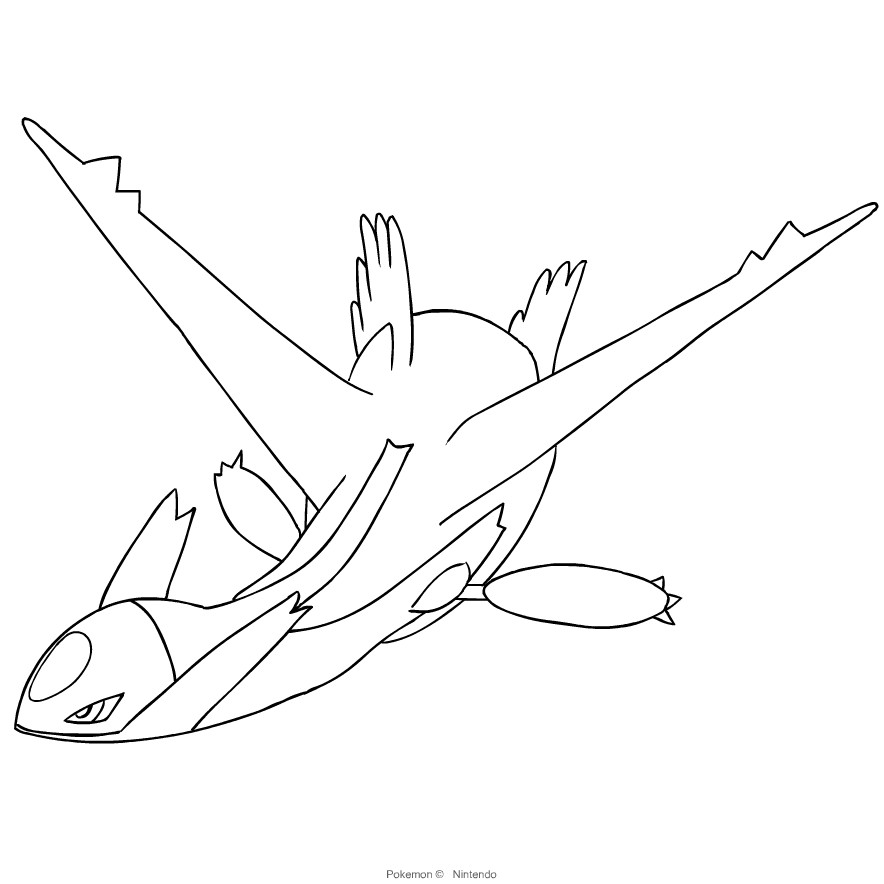 Latios from the third generation of the Pokémon coloring page