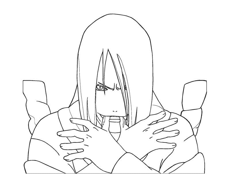 orochimaru using his skill Coloring Page - Anime Coloring Pages