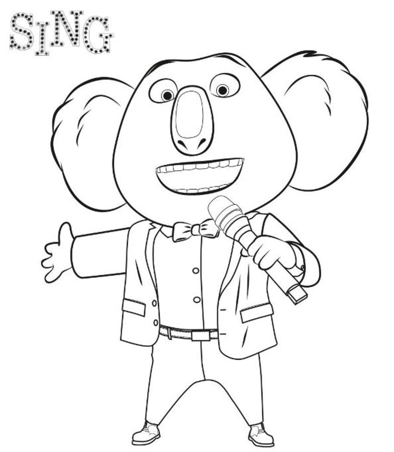 Coloring pages: Coloring pages: Sing, printable for kids & adults, free