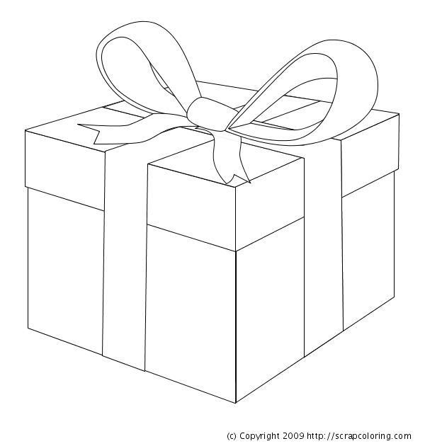 FREE COLORING PAGES: Ribbon Gift Boxes Coloring Pages