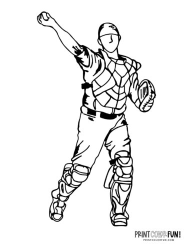14 baseball player coloring pages: Free sports printables - Print Color Fun!