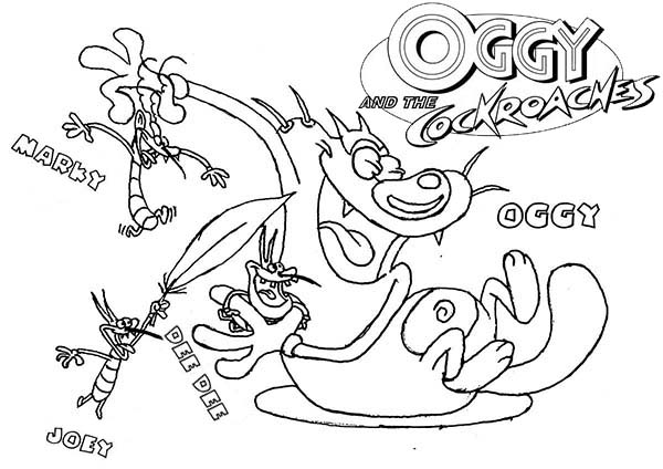 Oggy And The Cockroaches The Series Coloring Pages : Best Place to Color