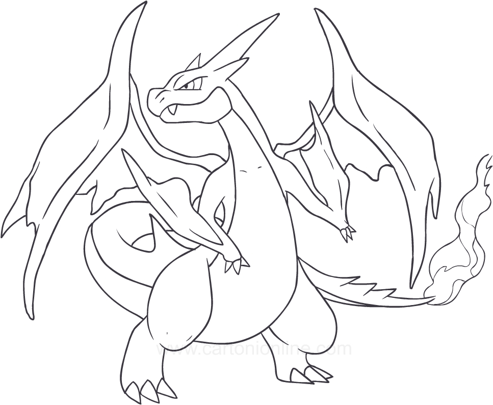 Mega charizard x and y coloring pages