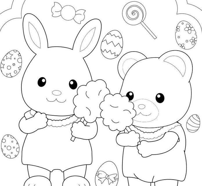 Coloring pages: Sylvanian Families, printable for kids & adults, free