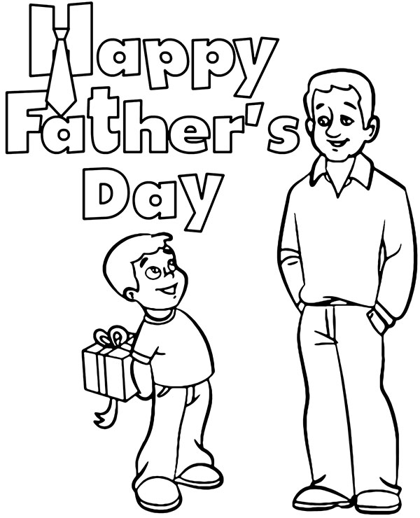 Father's day coloring psge for kids