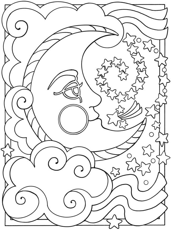 Drawing Moon #155640 (Nature) – Printable coloring pages