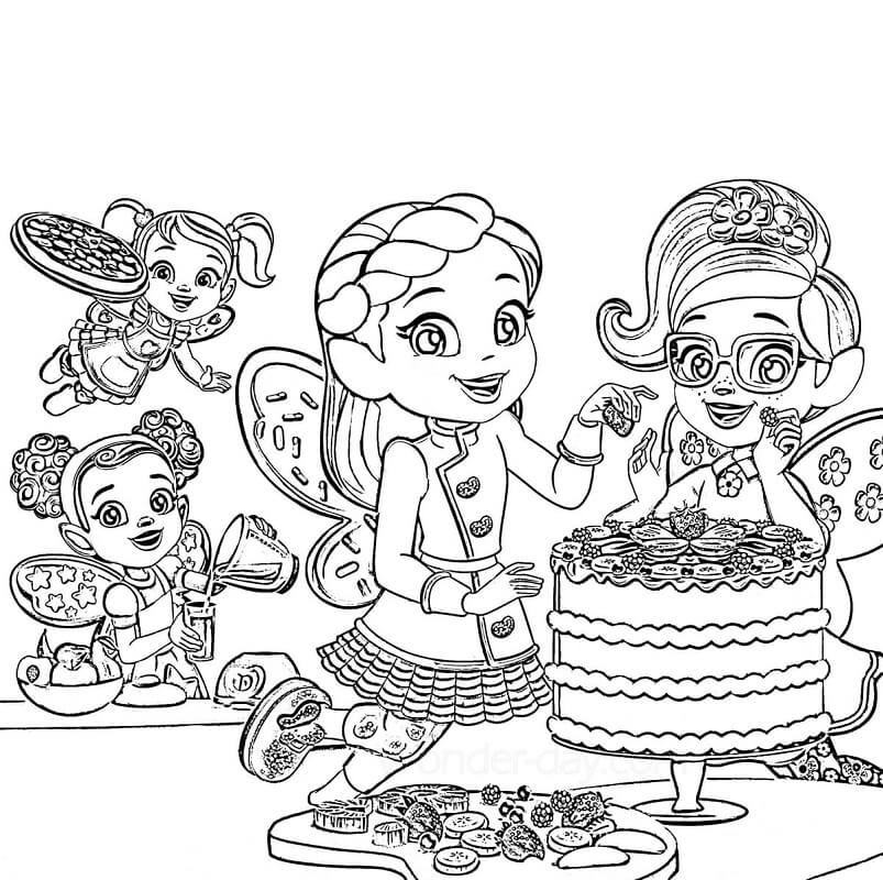 Characters from Butterbean's Cafe 2 Coloring Page - Free Printable Coloring  Pages for Kids