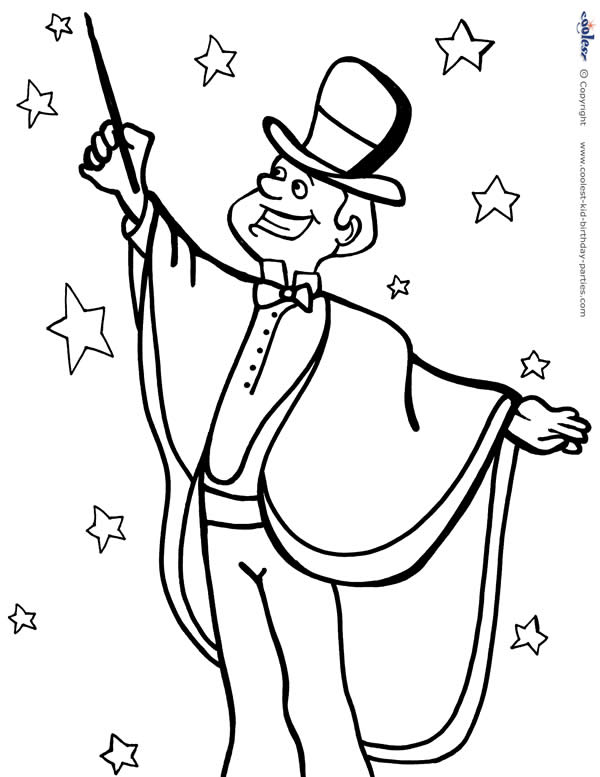 Magician Coloring Pages Coloring Home