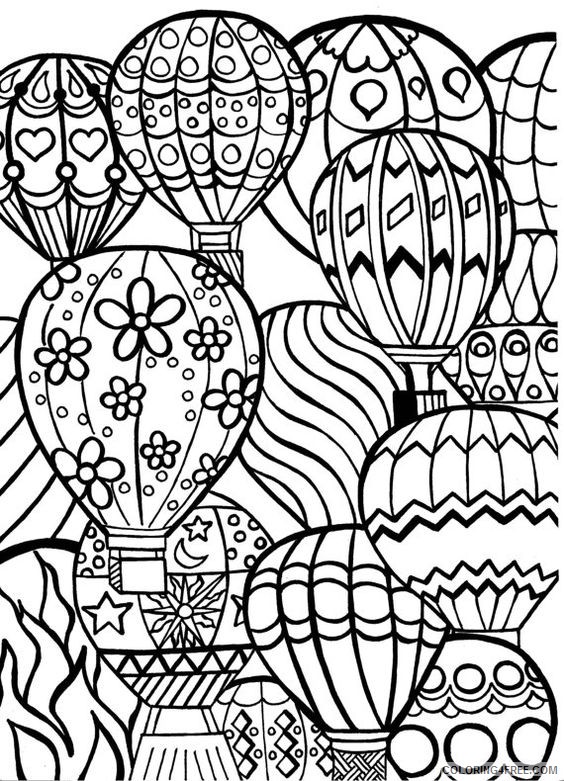 hot air balloon festival coloring pages for adults Coloring4free ...