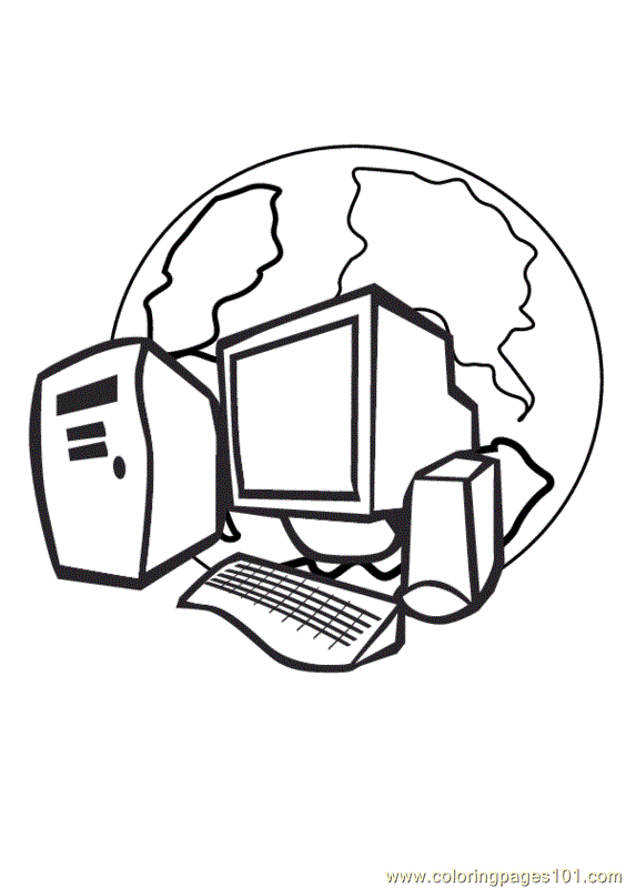 Computer Coloring Page - Free Computer Coloring Pages ...