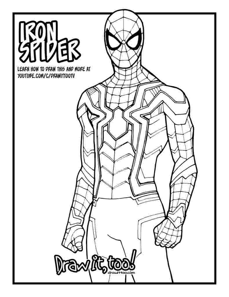 Avengers Infinity War Iron Spider Coloring Pages Iron Spider In ...
