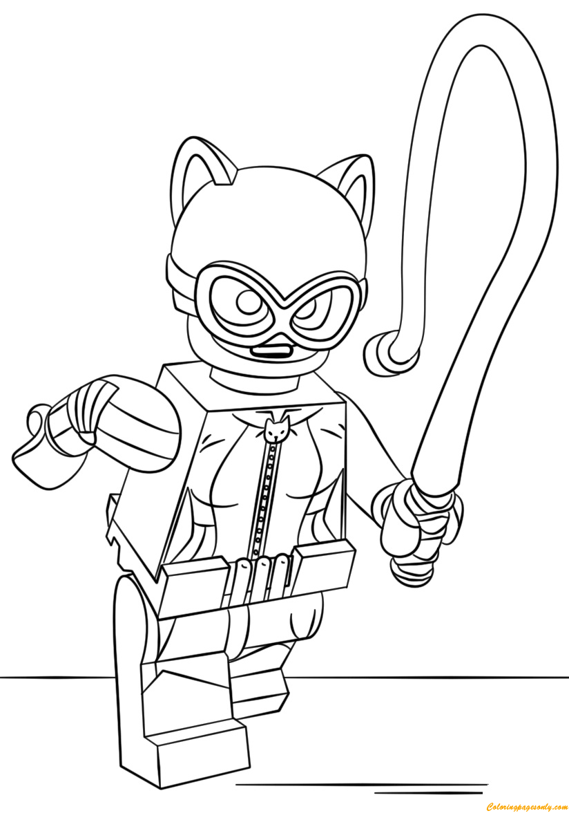 Lego Batman Catwoman Coloring Page - Free Coloring Pages Online
