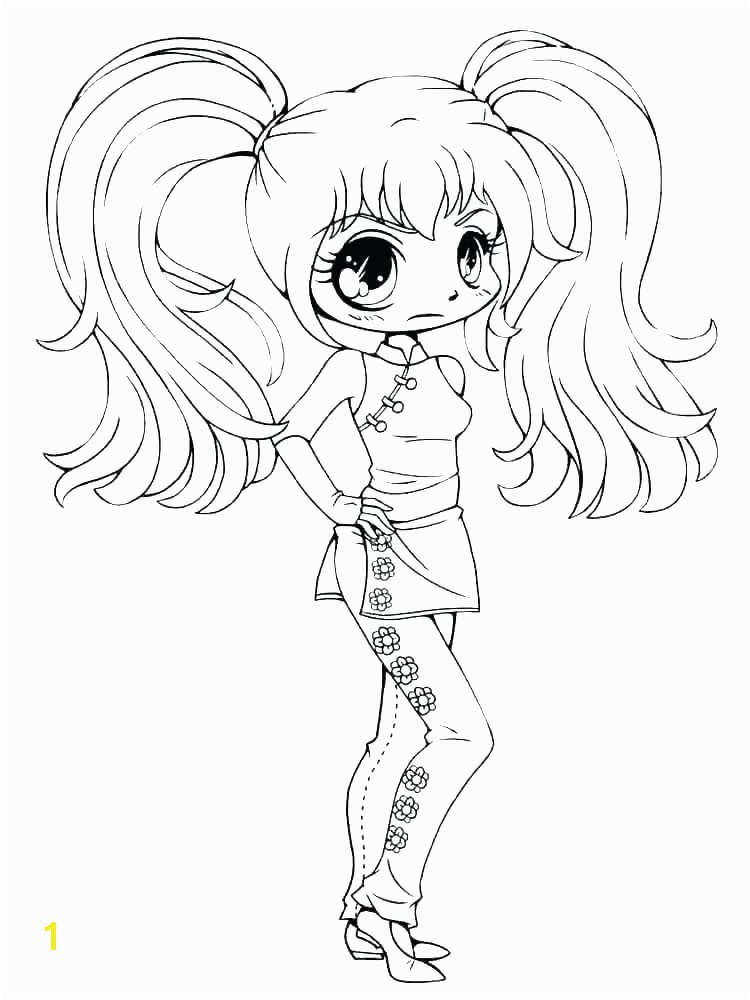 Colouring Pages For Girls @preschool@ Cute Anime Chibi Girl