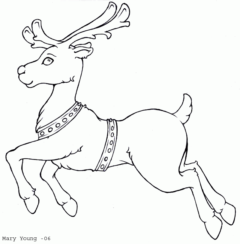 Best Photos of Reindeer Free Coloring Pages - Free Printable ...