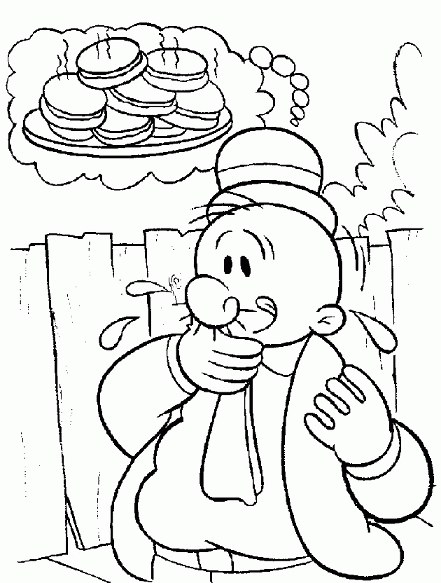 Popeye The Sailor Man - Coloring Pages for Kids and for Adults