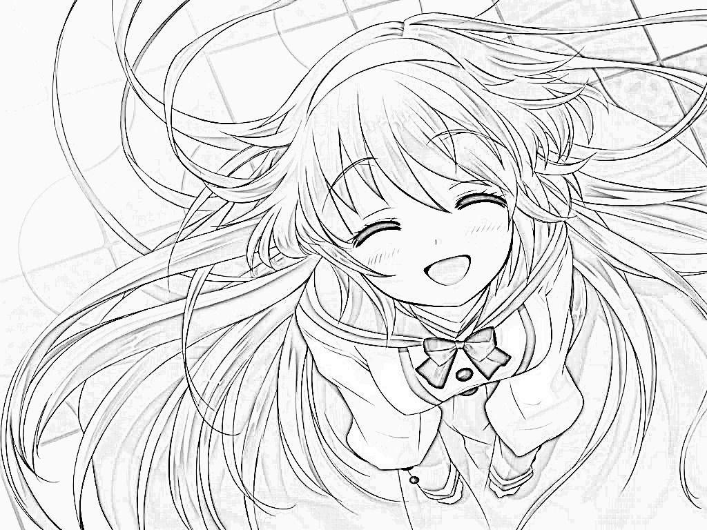 Marvelous Anime Girl Coloring Pages   Great Coloring Pictures ...