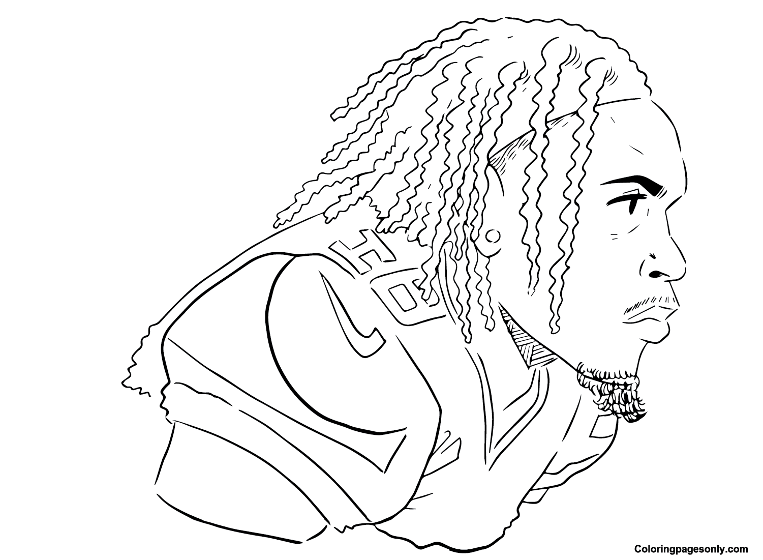 Justin Jefferson Image Coloring Page Jefferson Coloring Page Page For