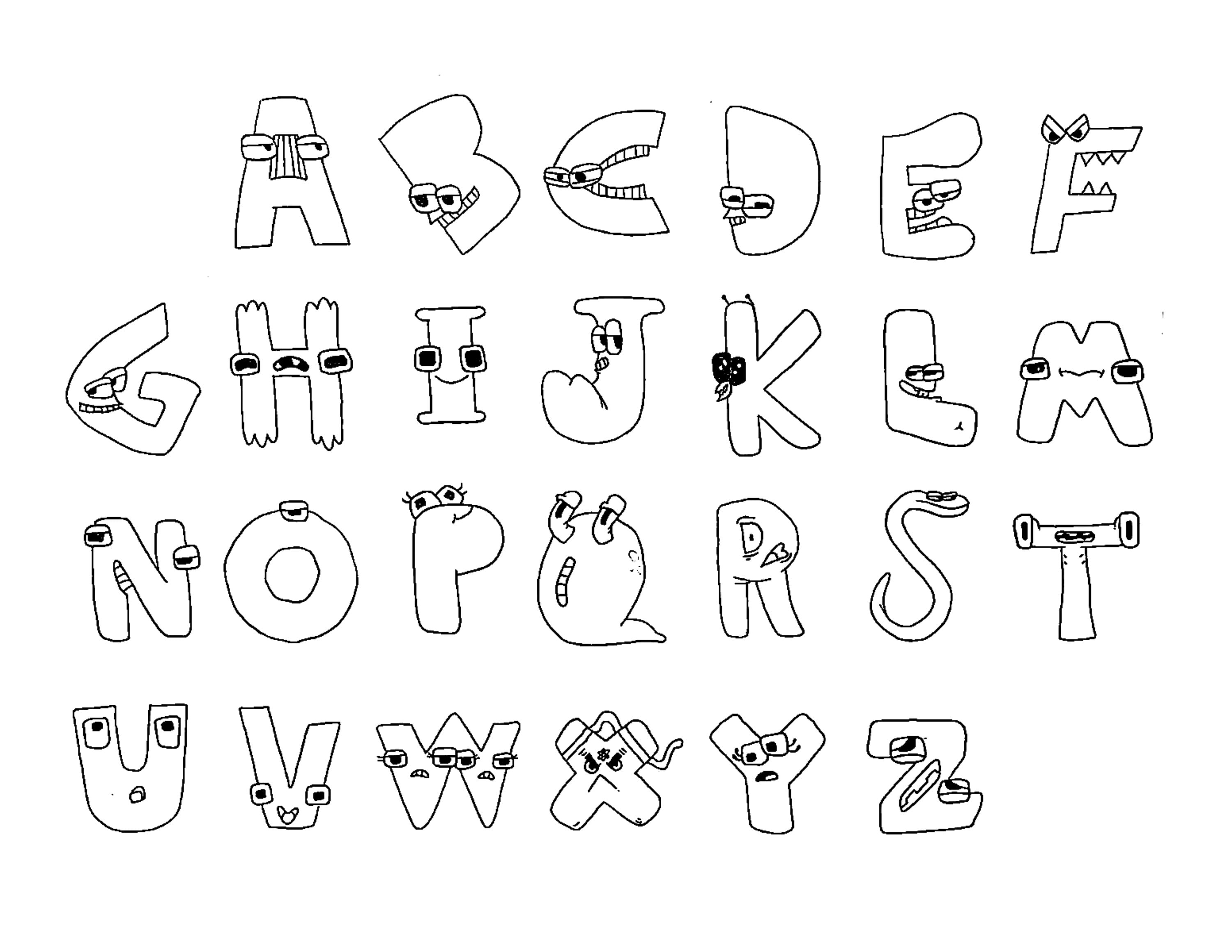 Fun Hand Drawn Alphabet Lore Children's Youtube Show - Etsy