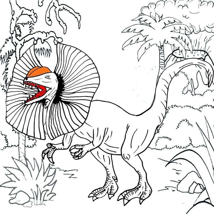 dilophosaurus habitat coloring pages | Coloring pages, Dilophosaurus, Colouring  pages