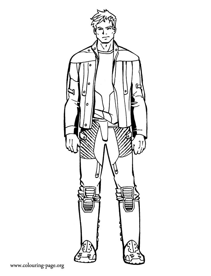 Guardians of the Galaxy - Peter Quill coloring page | Avengers coloring  pages, Avengers coloring, Coloring pages