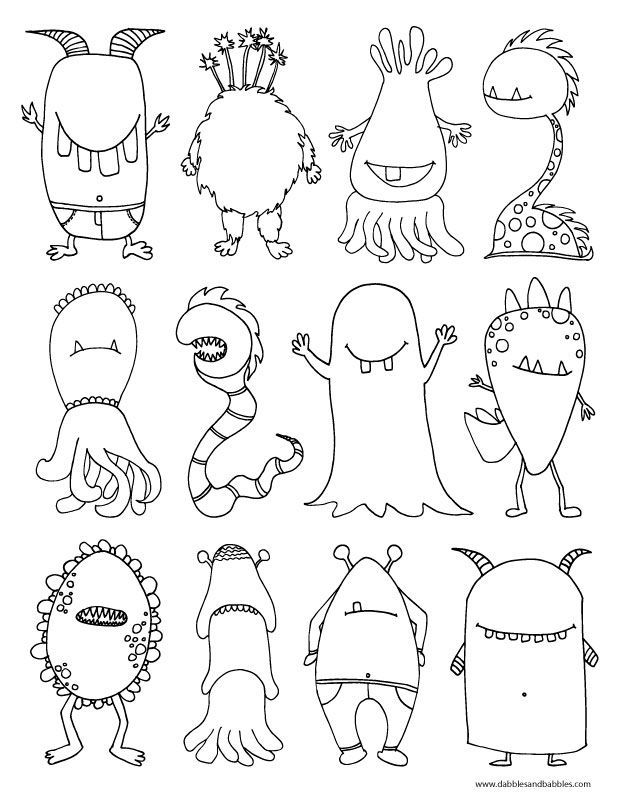 Monsters Coloring Page | Monsters, Coloring Pages and Coloring