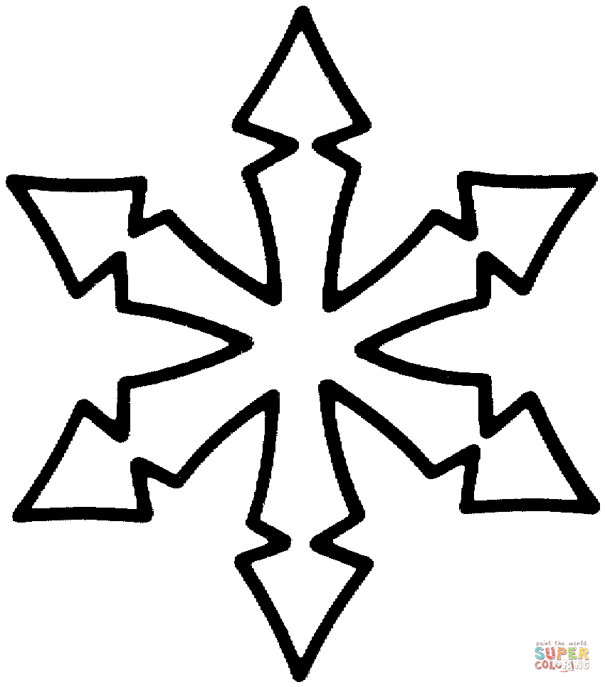 Easy Snowflake Coloring Coloring Pages