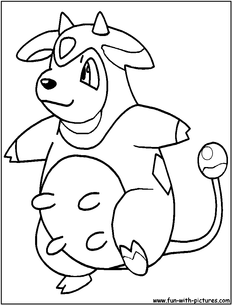 Tauros Pokemon Coloring Page - Coloring Home