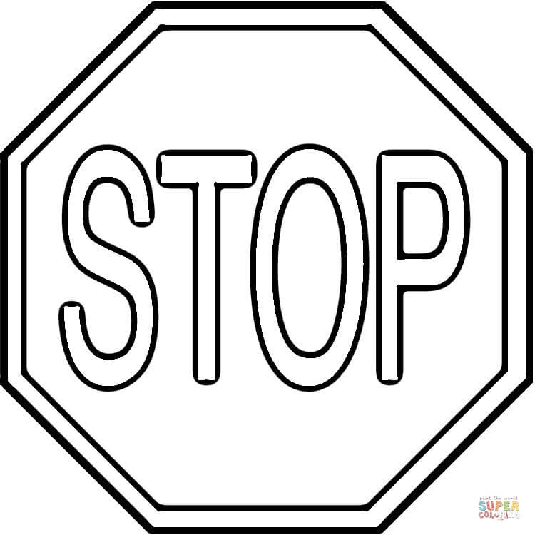 Stop Sign coloring page | Free Printable Coloring Pages