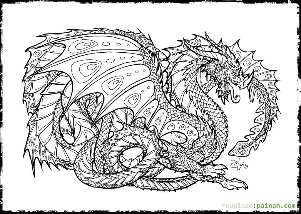 Free Download Dragon Coloring Pages Realistic - Toyolaenergy.com