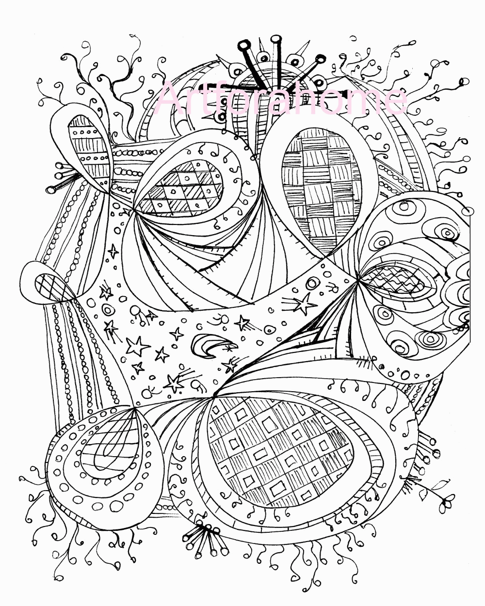 Printable Zentangle Coloring Pages   Coloring Home