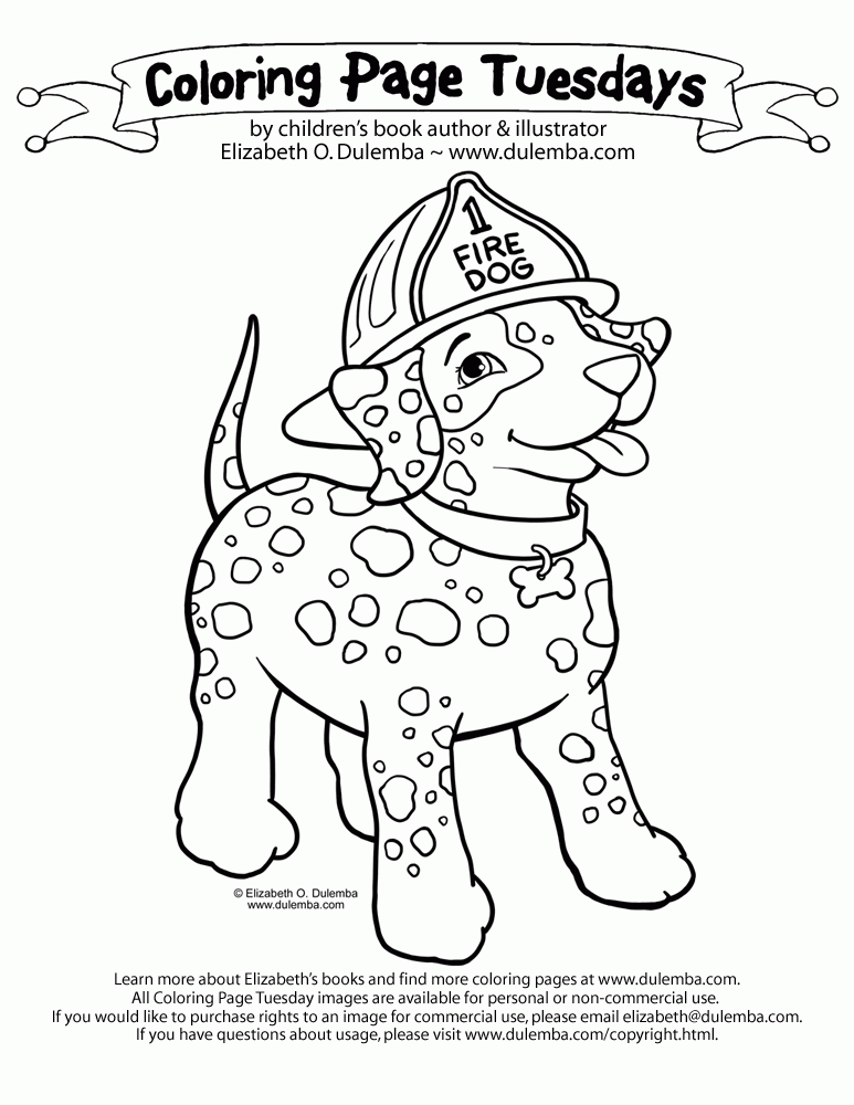 Genius Free Dog Safety Coloring Pages, Rehearsal Sparky The Fire ...