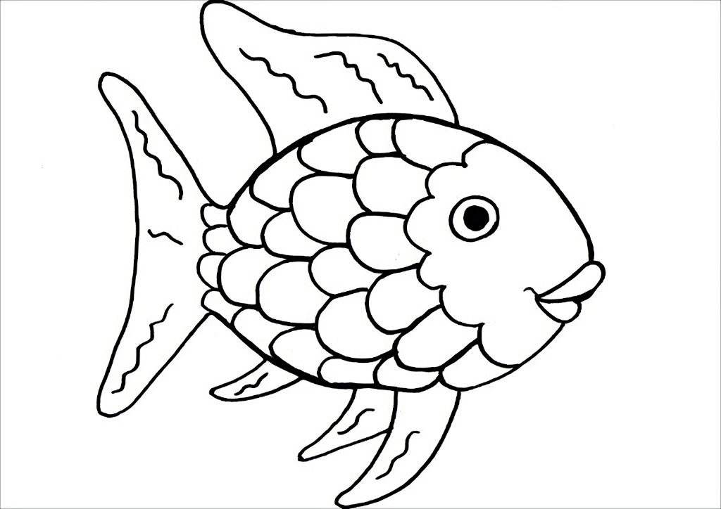 Rainbow Fish Coloring - Coloring Pages for Kids and for Adults