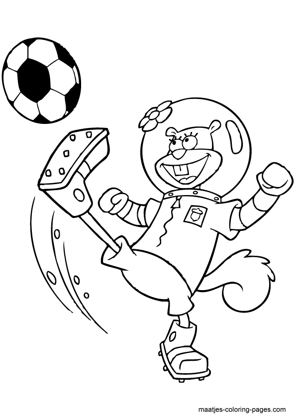 Spongebob and Sandy Coloring Pages