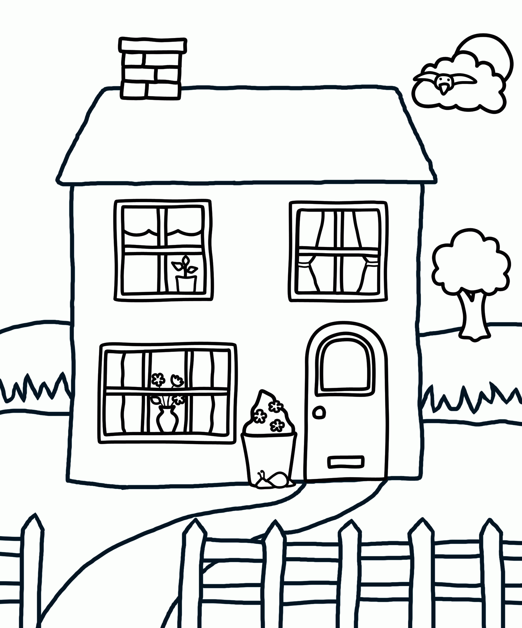 Printable Gingerbread House Coloring Pages   Coloring Home