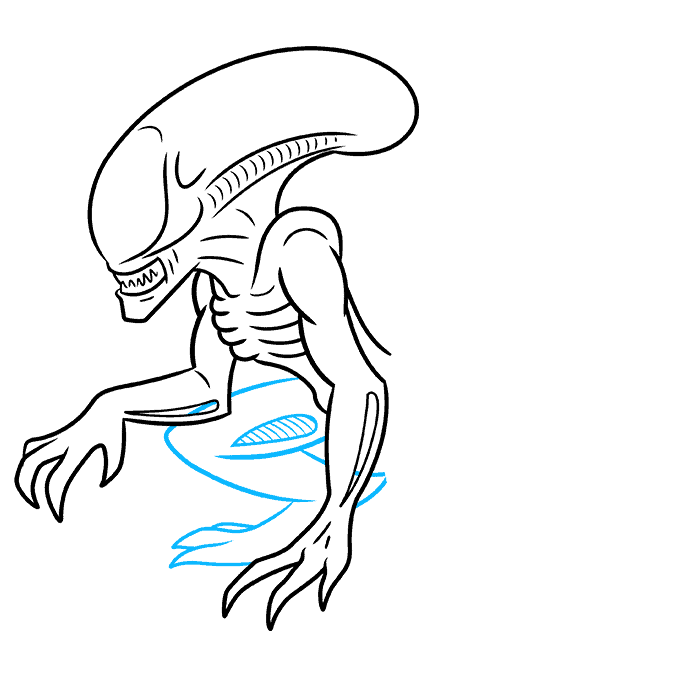 How to Draw a Xenomorph Alien - Really Easy Drawing Tutorial