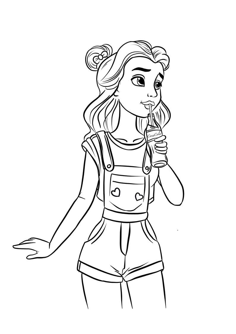 Hipster Disney Princesses - Etsy | Bailarina para colorir, Desenhos tumblr  para colorir, Desnhos para colorir
