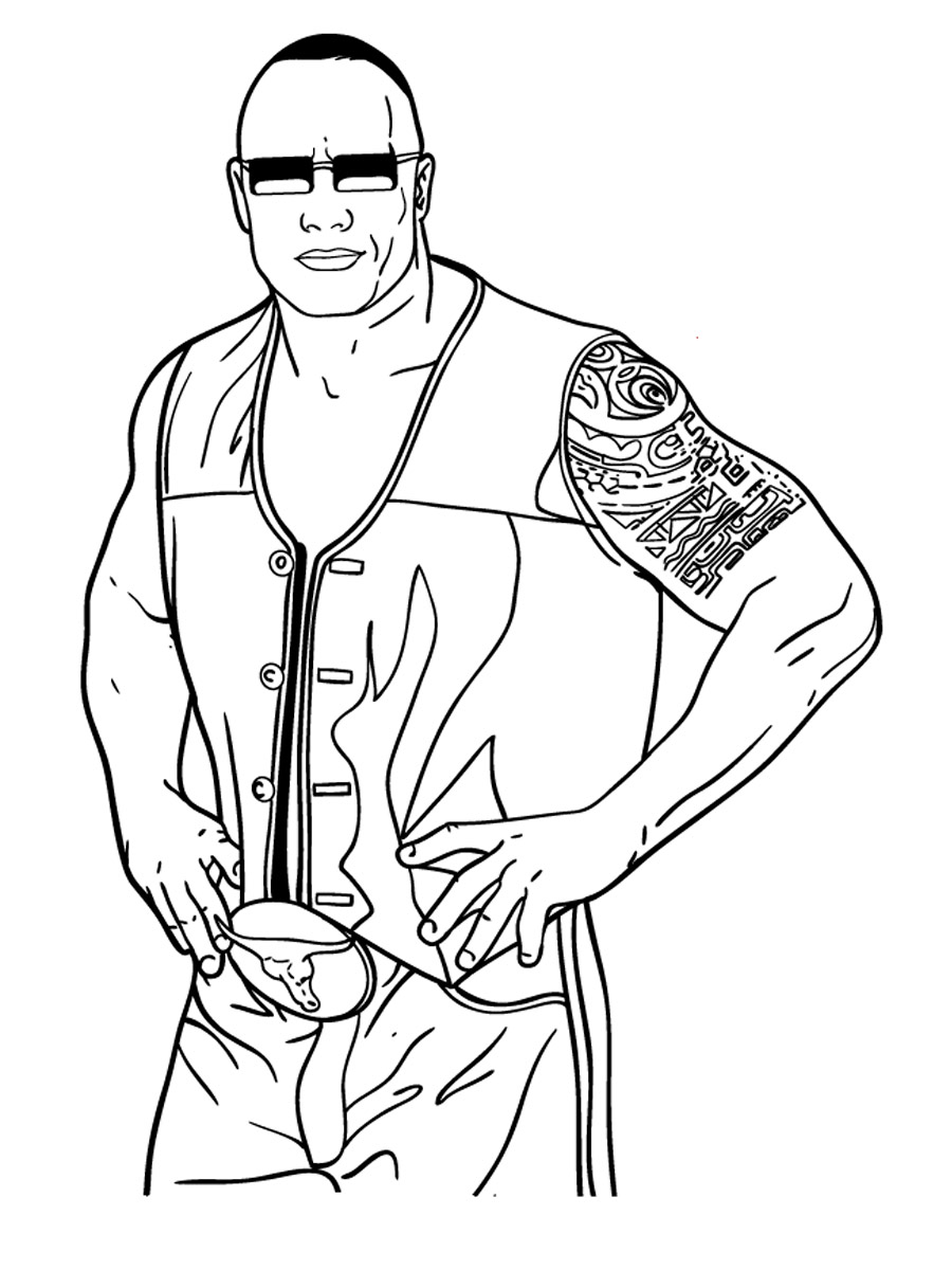 Dwayne Johnson coloring pages - Free Printable