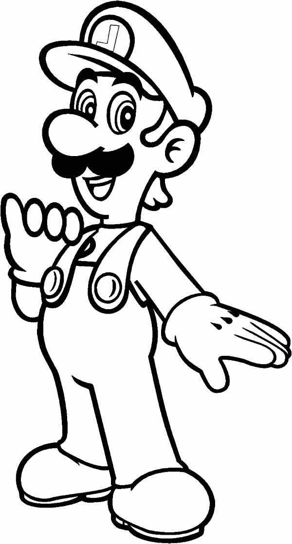 Printable Luigi Coloring Pages - Toyolaenergy.com