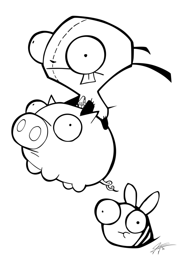 Invader Zim Coloring Page