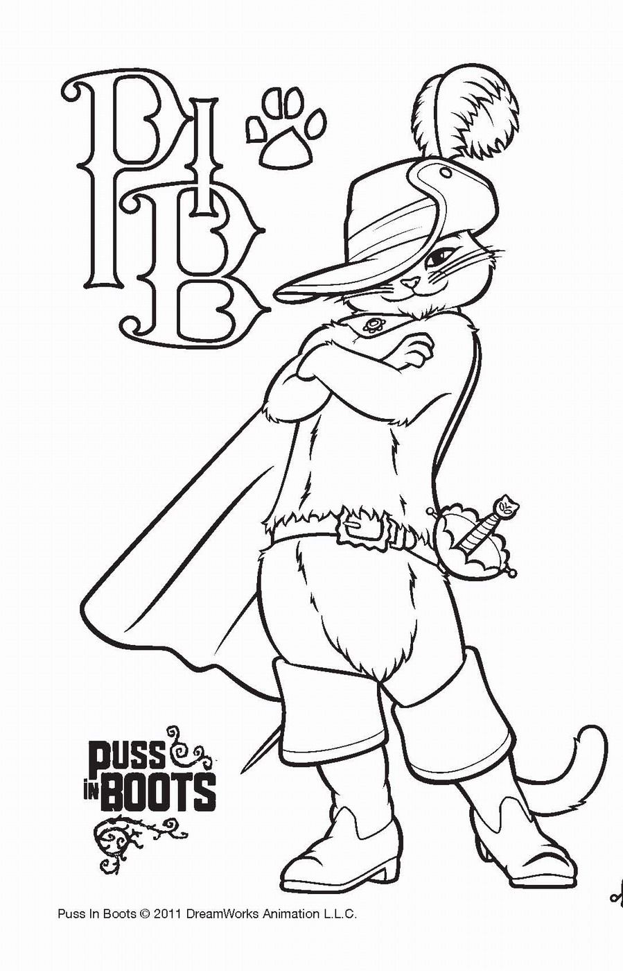 Puss in Boots Coloring Pages