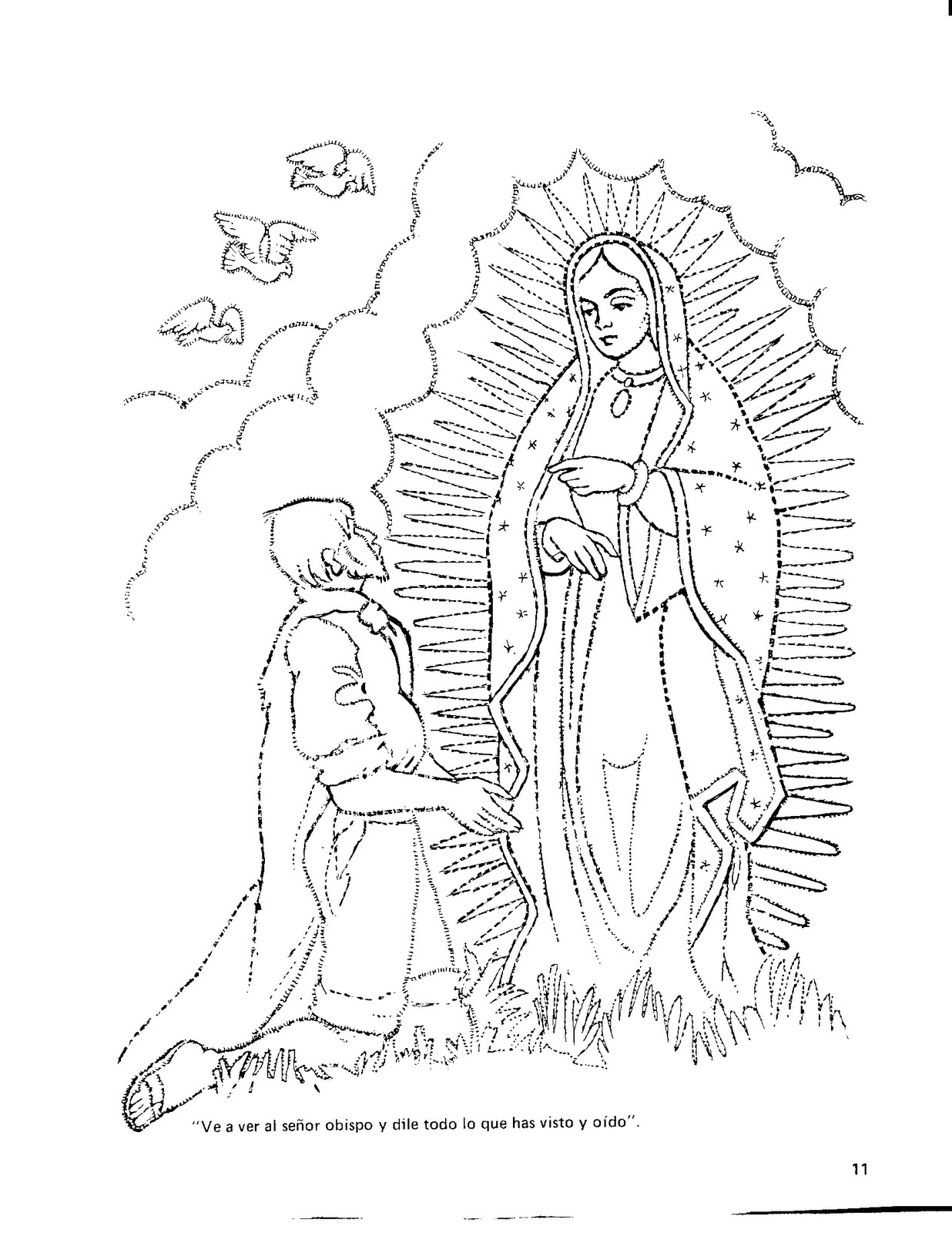 Virgen De Guadalupe Coloring Page