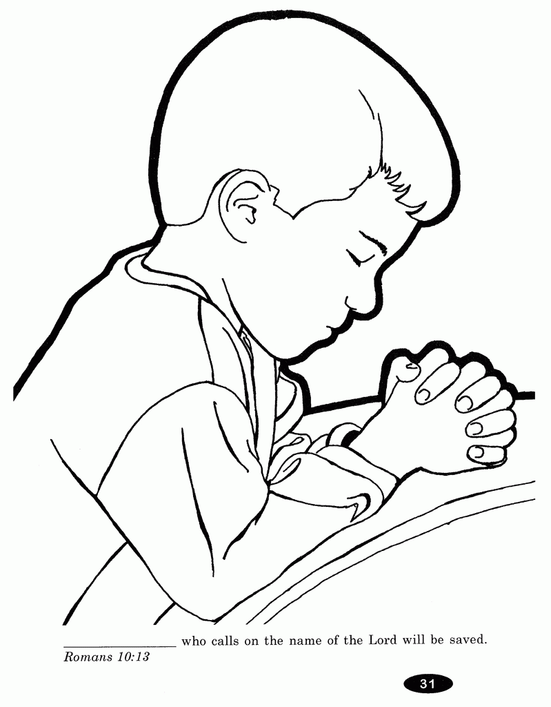 Papers Children Praying Coloring Page Az Coloring Pages - Widetheme